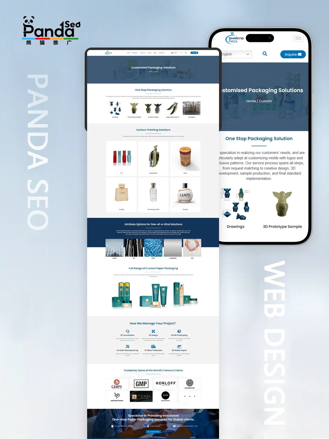 Customized pages for the perfume packaging industry