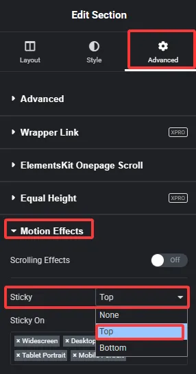 Motion Effects
