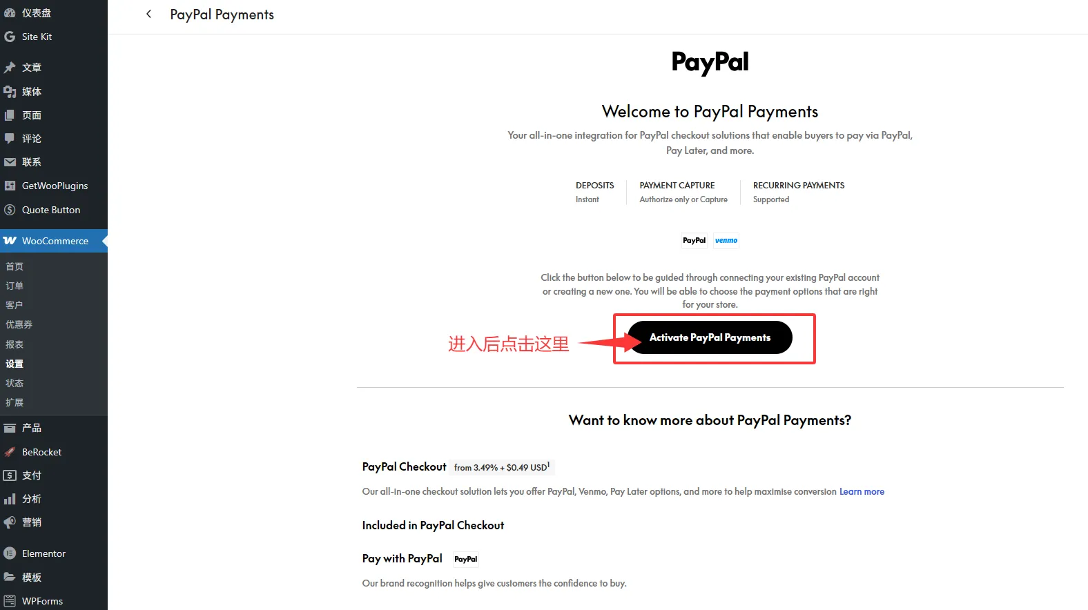 PayPal 付款设置