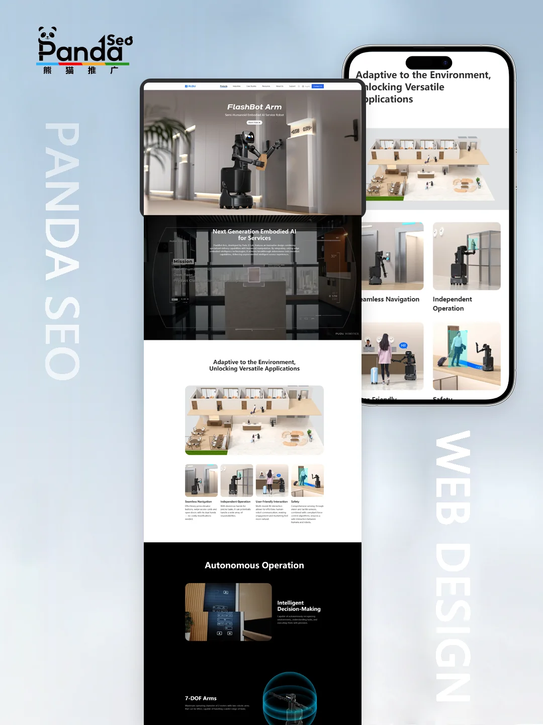 Robotic mopping website product