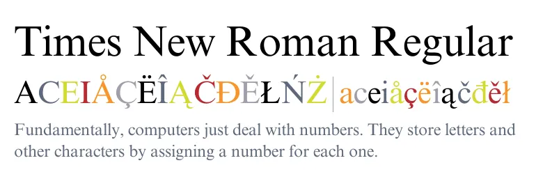 Times New Roman 字体