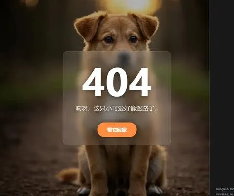 宠物迷踪 404 页面